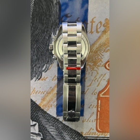 Men’s Luxury Daytona Style Automatic Stainless Steel Watch Gray Dial 40mm - Picture 4 of 4